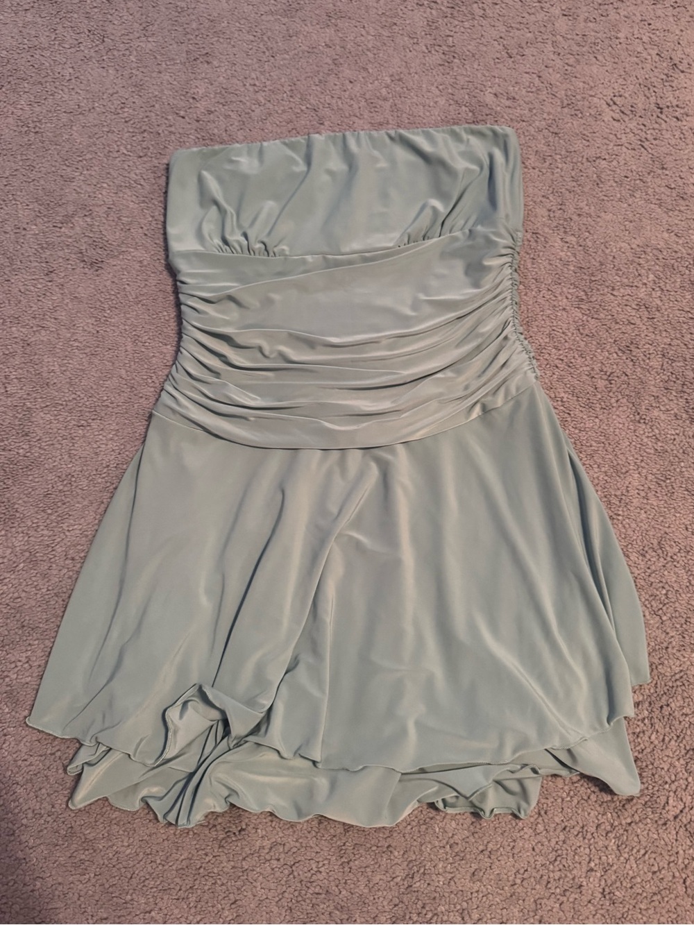 Light Green Strapless Mini Dress
